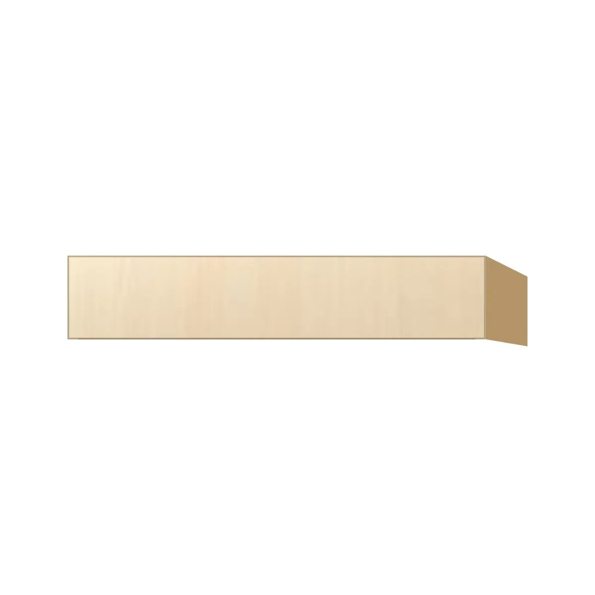 Contemporary vanity knee drawer cabinet, Riva Oak door, P-Box (Prestige)
