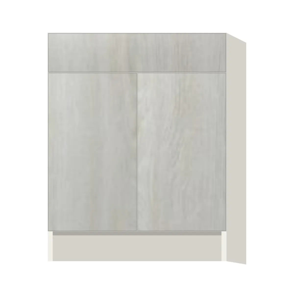 Contemporary vanity sink base cabinet, Artisan White Oak door, L-Box (Luxury)