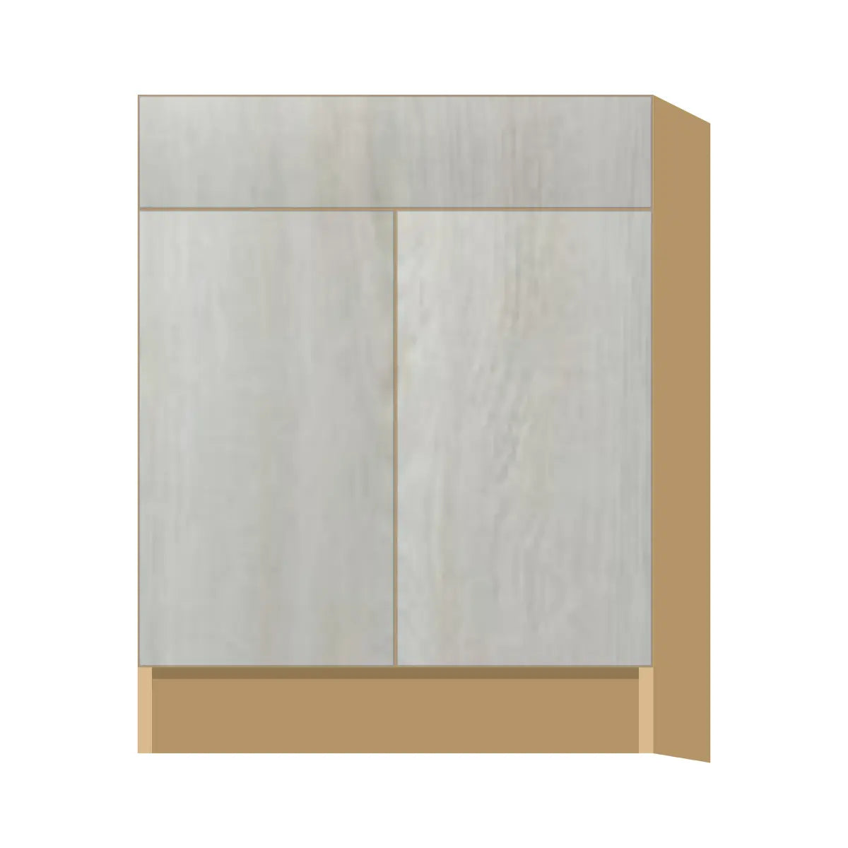 Contemporary vanity sink base cabinet, Artisan White Oak door, P-Box (Prestige)