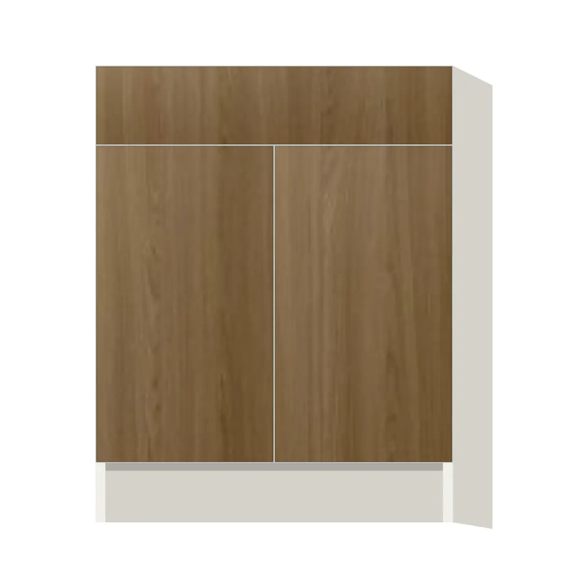 Contemporary vanity sink base cabinet, Barcelona Dark Oak door, L-Box (Luxury)