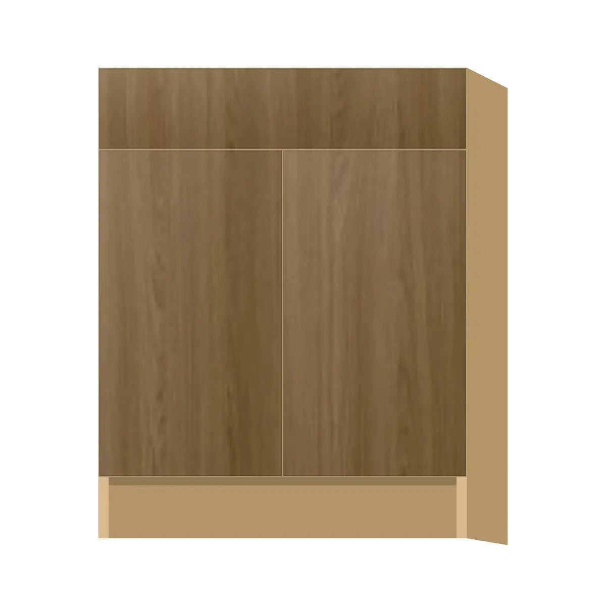Contemporary vanity sink base cabinet, Barcelona Dark Oak door, P-Box (Prestige)