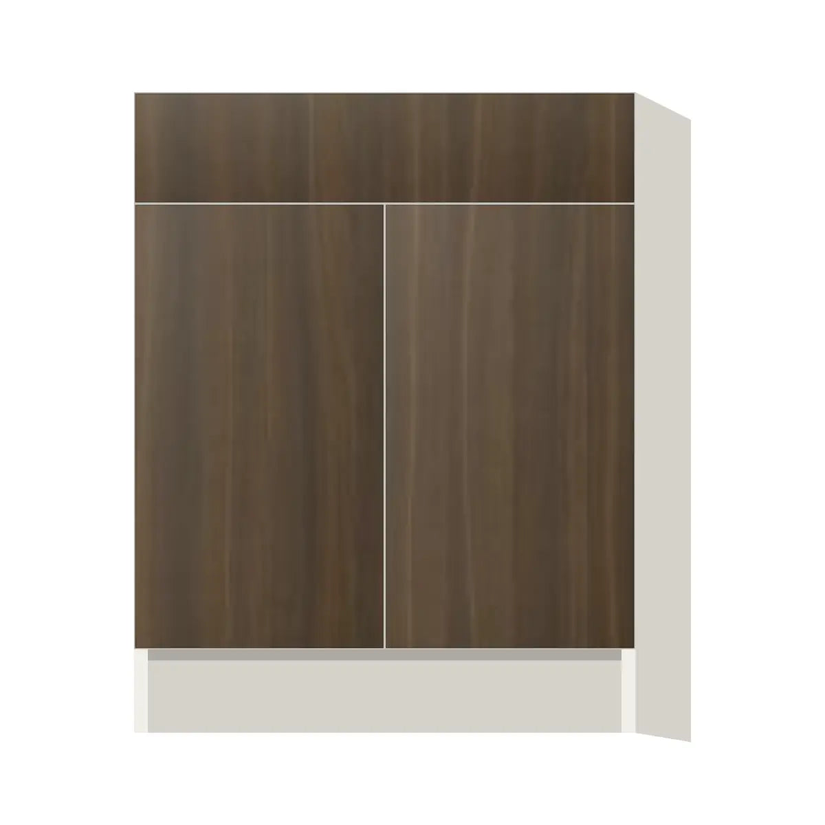Contemporary vanity sink base cabinet, Golden Shadow door, L-Box (Luxury)