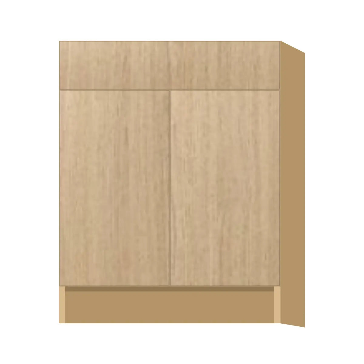Contemporary vanity sink base cabinet, Modern Oak door, P-Box (Prestige)