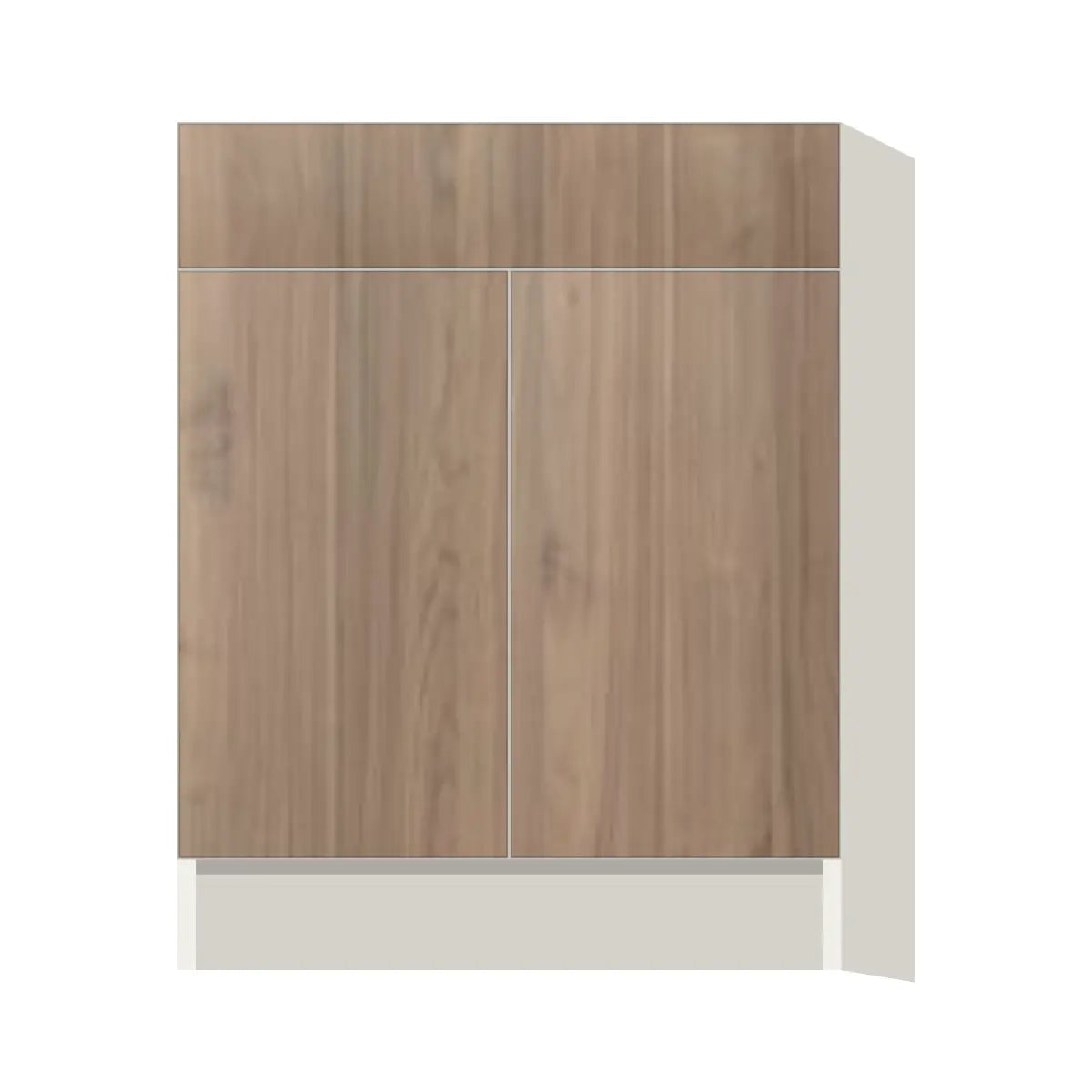 Contemporary vanity sink base cabinet, Moonnut door, L-Box (Luxury)