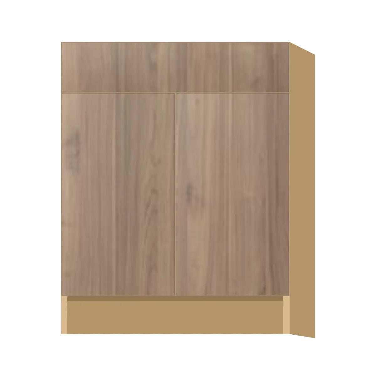 Contemporary vanity sink base cabinet, Moonnut door, P-Box (Prestige)