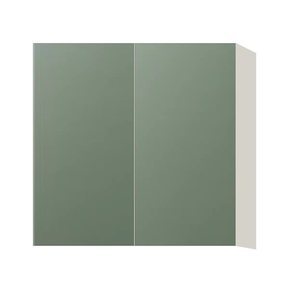 Contemporary 30" tall wall double door cabinet, Bean Paste Green door, L-Box (Luxury)