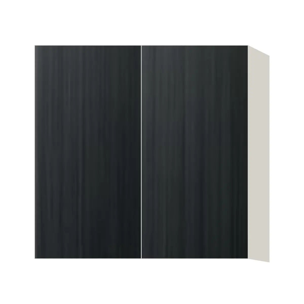 Contemporary 30" tall wall double door cabinet, Black Grain door, L-Box (Luxury)