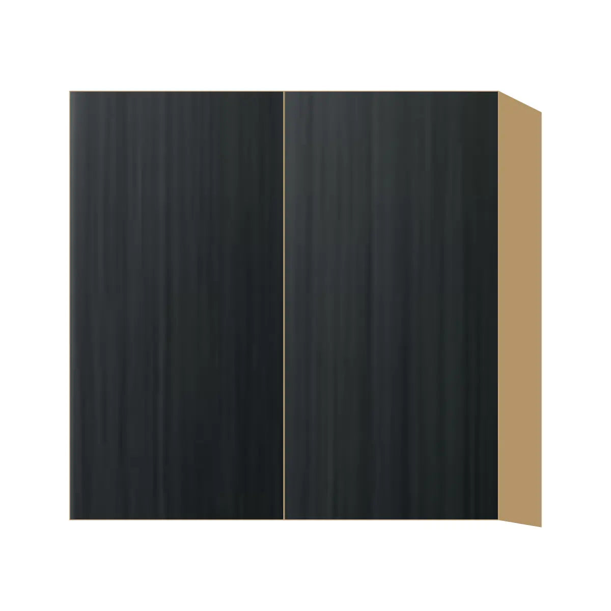 Contemporary 30" tall wall double door cabinet, Black Grain door, P-Box (Prestige)