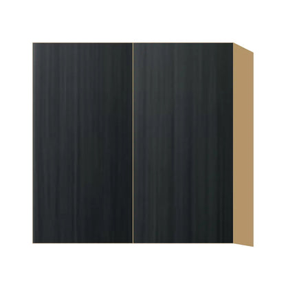 Contemporary 30" tall wall double door cabinet, Black Grain door, P-Box (Prestige)