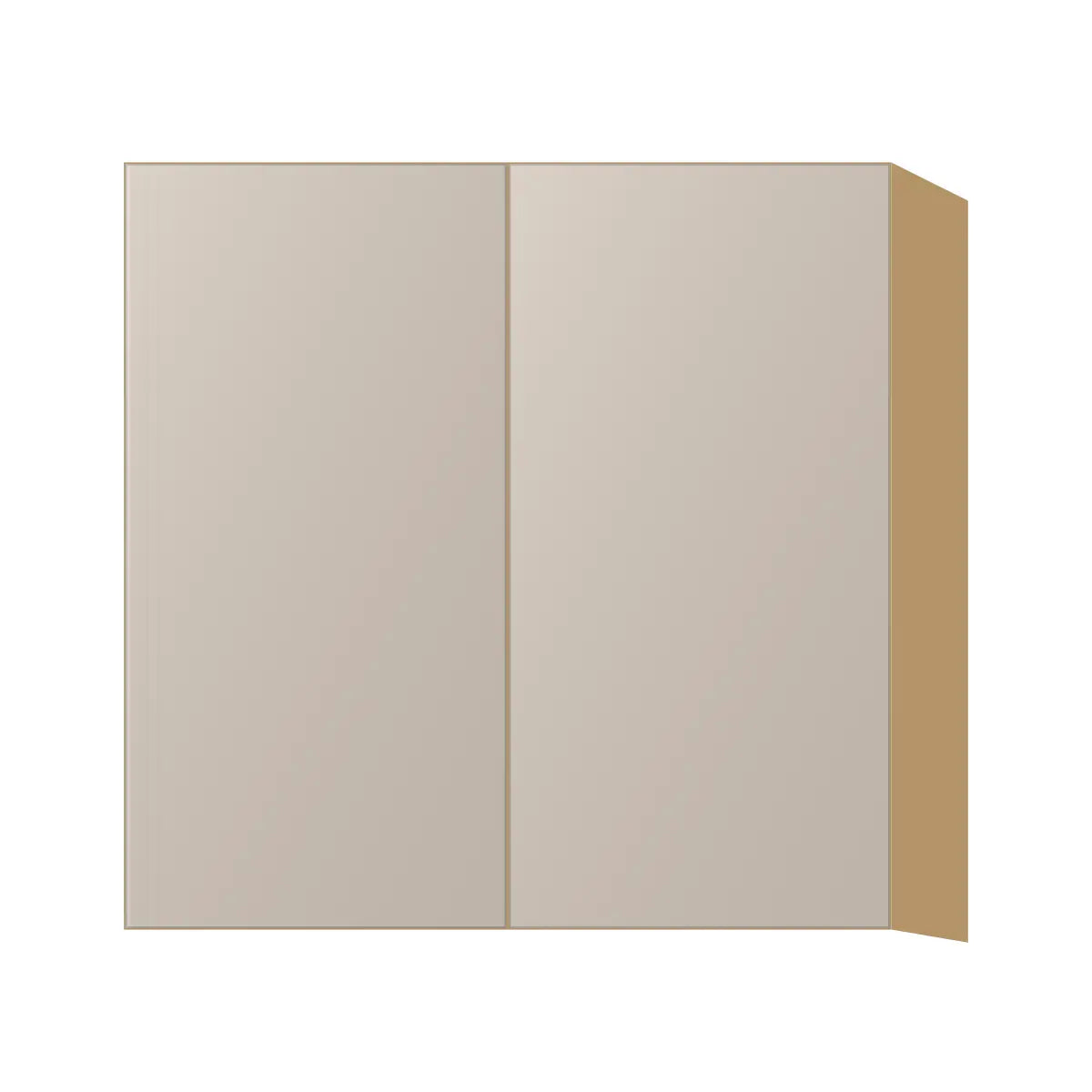 Contemporary 30" tall wall double door cabinet, Cashmere Gray door, P-Box (Prestige)