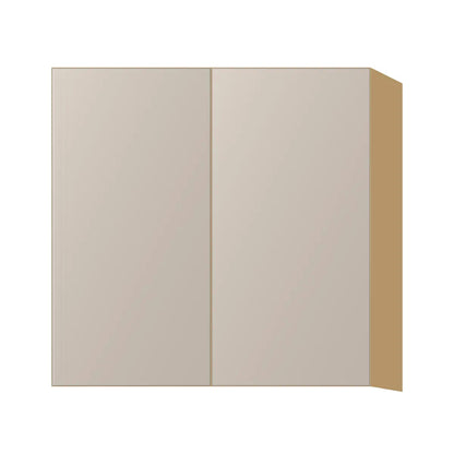 Contemporary 30" tall wall double door cabinet, Cashmere Gray door, P-Box (Prestige)