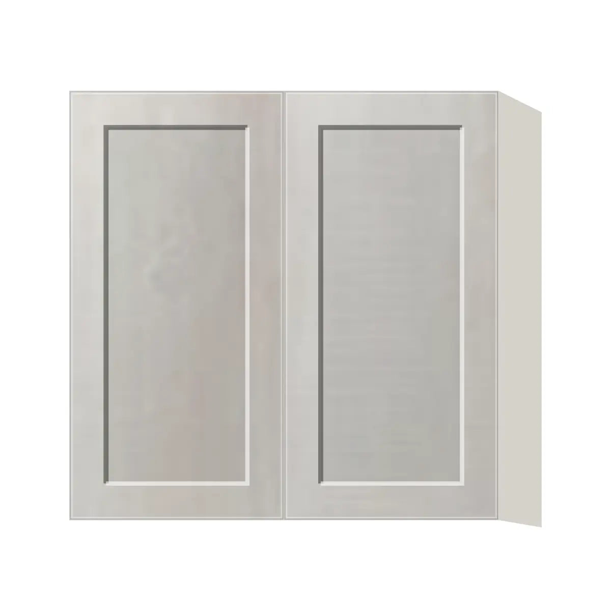 Contemporary 30" tall wall double door cabinet, Genesis Sliced Oak door, L-Box (Luxury)