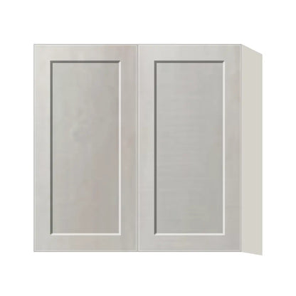 Contemporary 30" tall wall double door cabinet, Genesis Sliced Oak door, L-Box (Luxury)