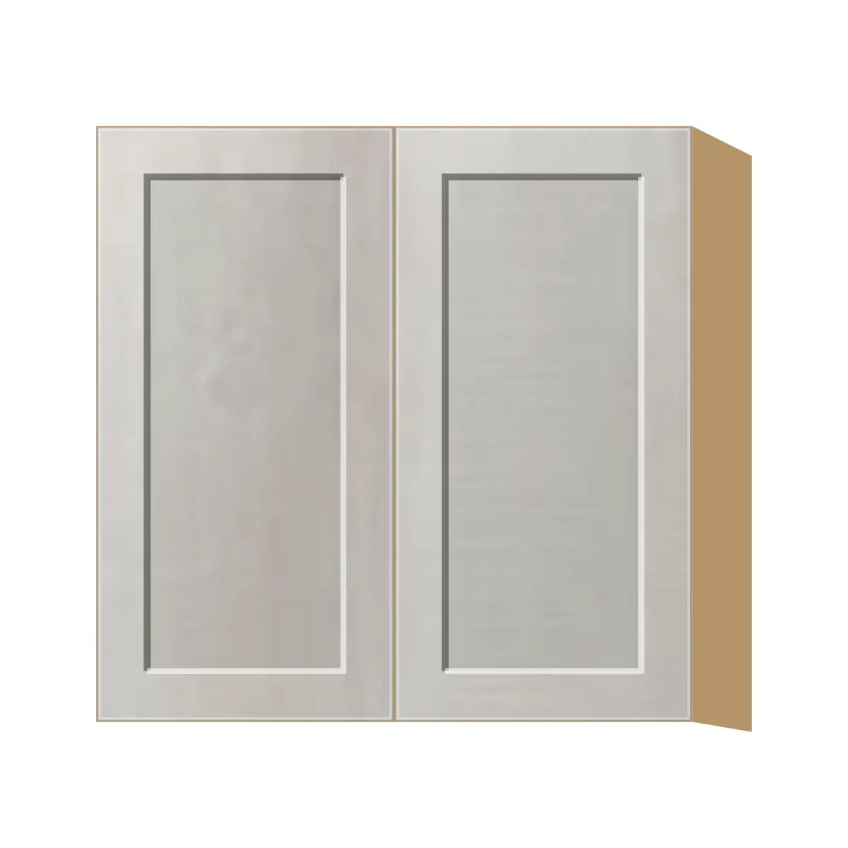 Contemporary 30" tall wall double door cabinet, Genesis Sliced Oak door, P-Box (Prestige)