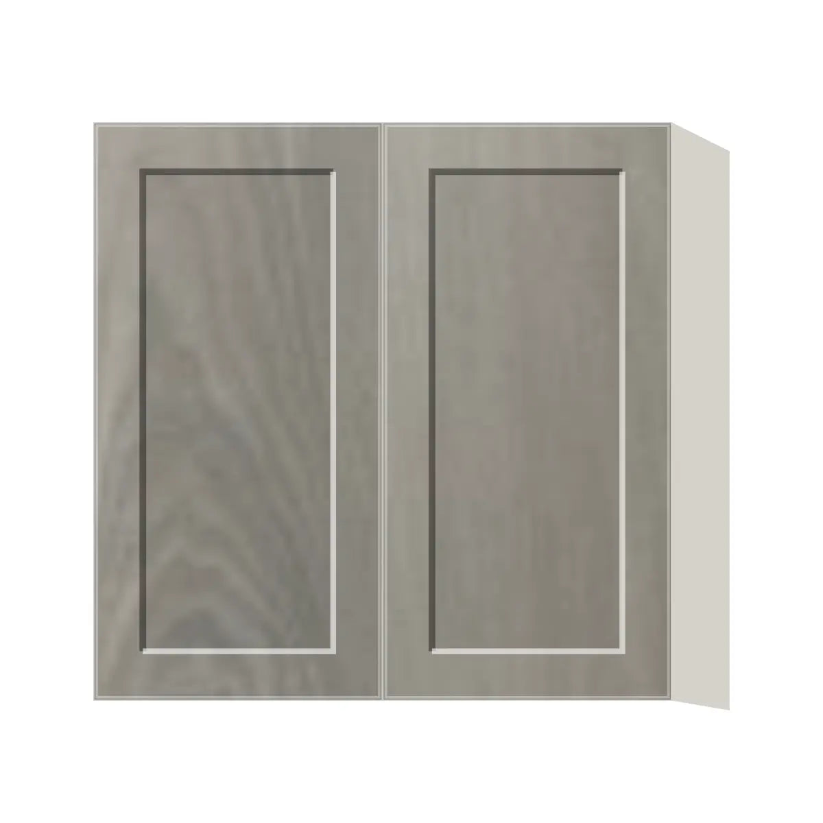 Contemporary 30" tall wall double door cabinet, Genesis Weathered Oak door, L-Box (Luxury)