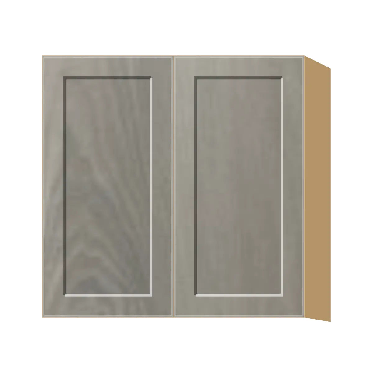 Contemporary 30" tall wall double door cabinet, Genesis Weathered Oak door, P-Box (Prestige)
