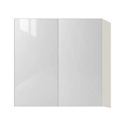 Contemporary 30" tall wall double door cabinet, Glossy White door, L-Box (Luxury)