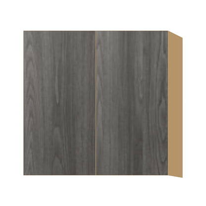 Contemporary 30" tall wall double door cabinet, Indian Light Walnut door, P-Box (Prestige)