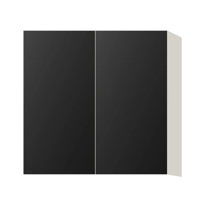 Contemporary 30" tall wall double door cabinet, Matte Black door, L-Box (Luxury)