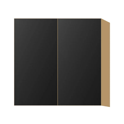 Contemporary 30" tall wall double door cabinet, Matte Black door, P-Box (Prestige)