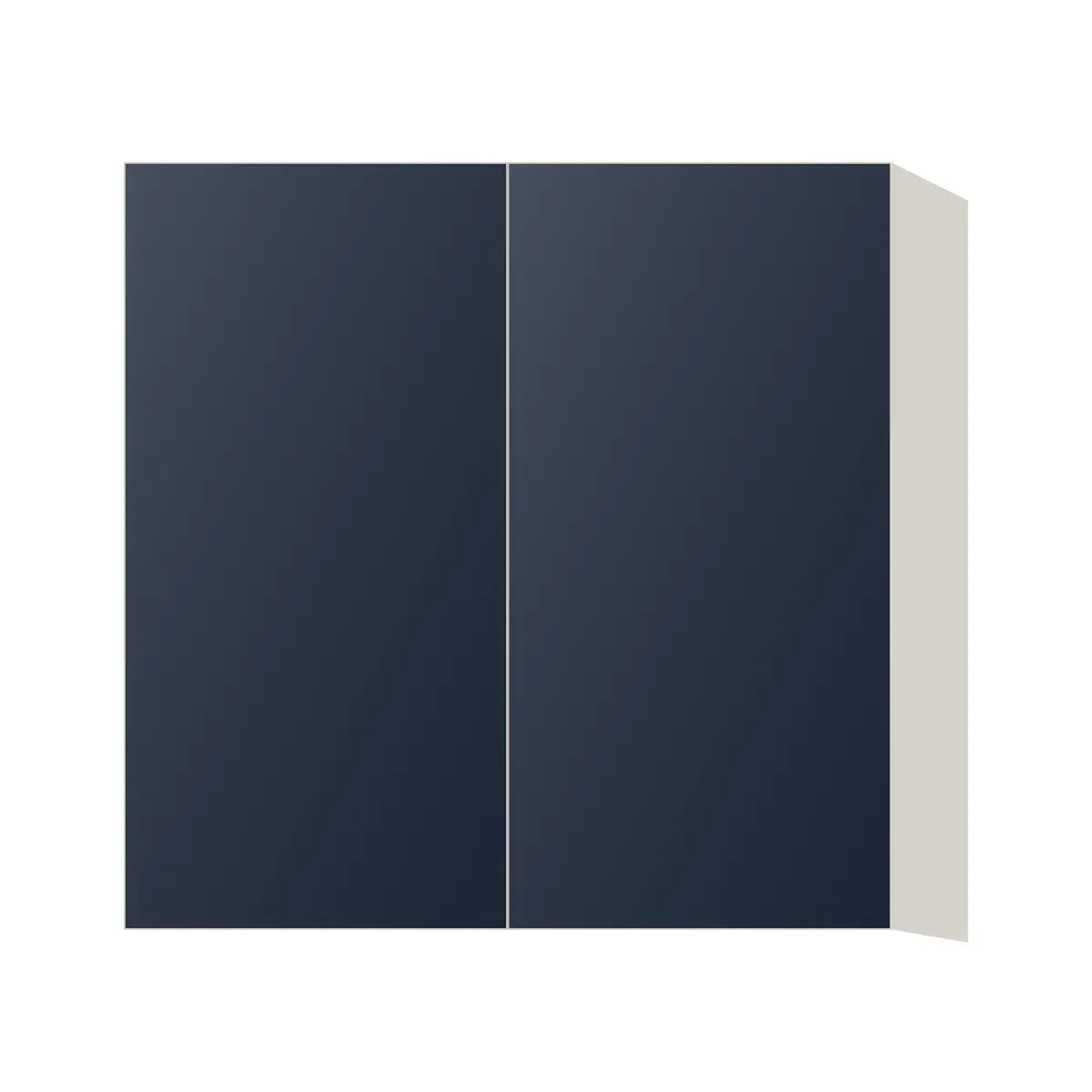Contemporary 30" tall wall double door cabinet, Matte Blue door, L-Box (Luxury)