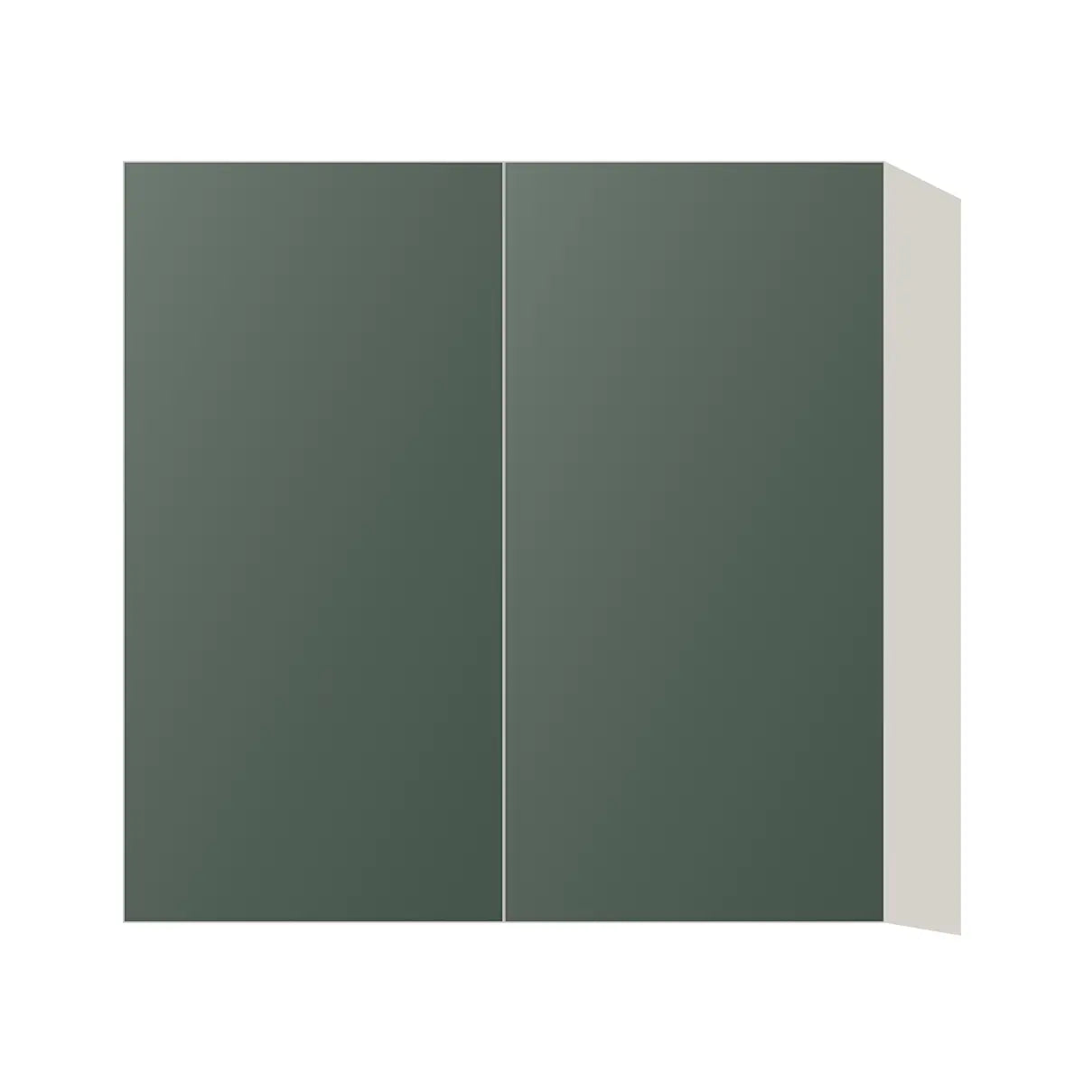 Contemporary 30" tall wall double door cabinet, Matte Olive Green door, L-Box (Luxury)