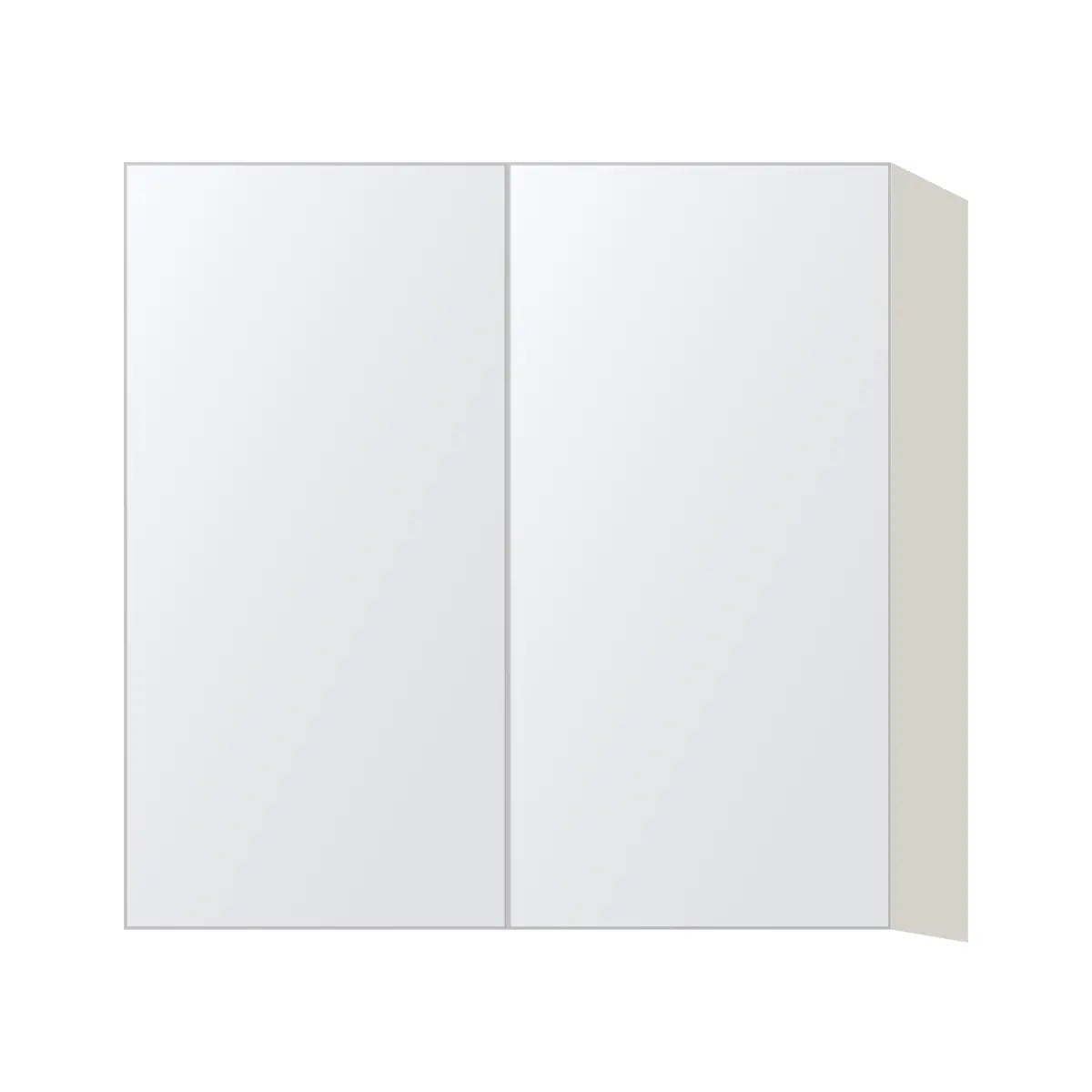 Contemporary 30" tall wall double door cabinet, Matte White door, L-Box (Luxury)