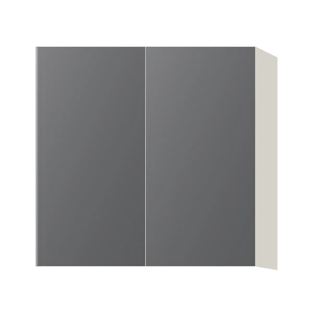 Contemporary 30" tall wall double door cabinet, Prime Matte Grey door, L-Box (Luxury)