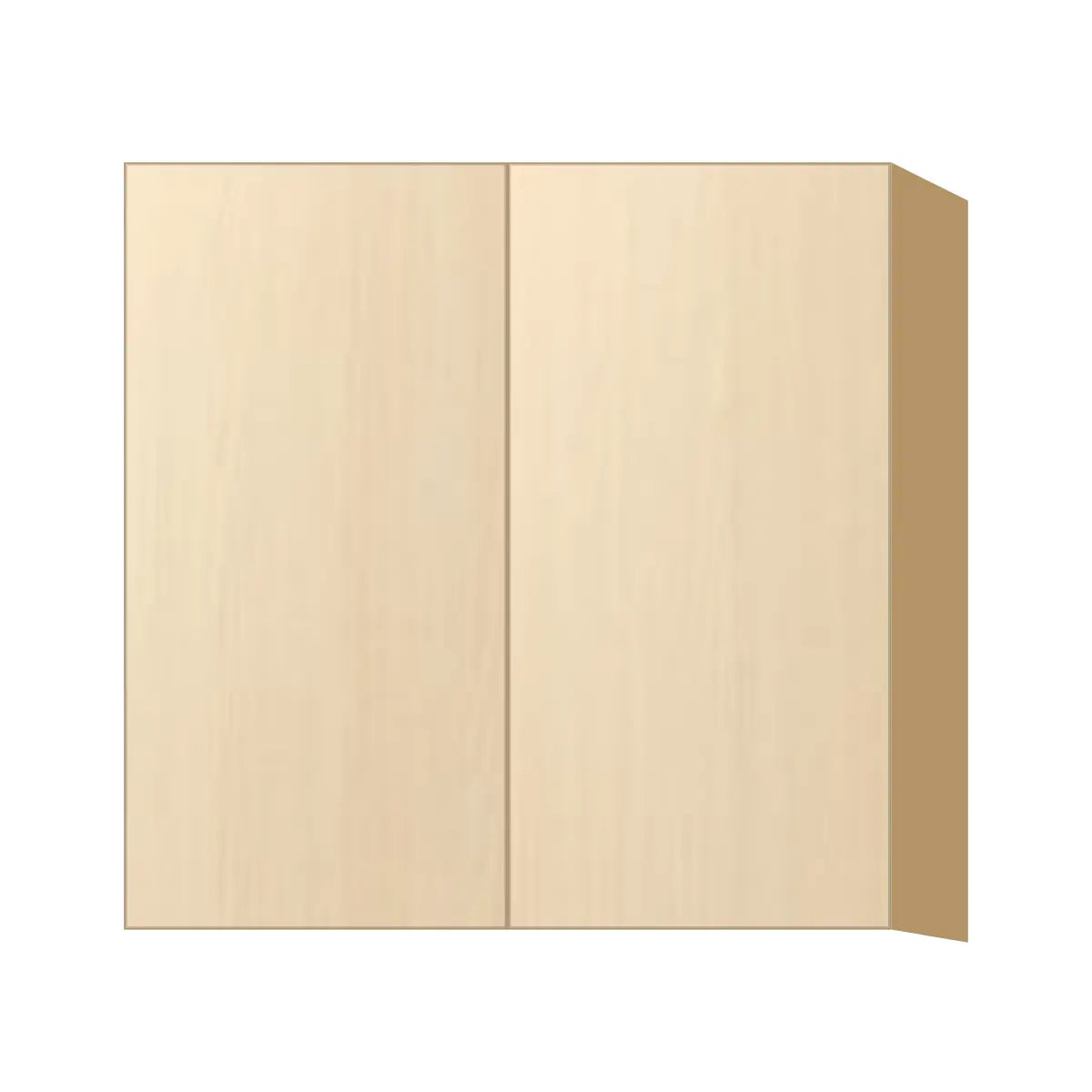 Contemporary 30" tall wall double door cabinet, Riva Oak door, P-Box (Prestige)