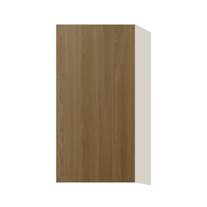 Contemporary 30" tall wall single door cabinet, Barcelona Dark Oak door, L-Box (Luxury)