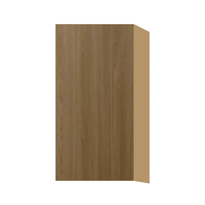 Contemporary 30" tall wall single door cabinet, Barcelona Dark Oak door, P-Box (Prestige)