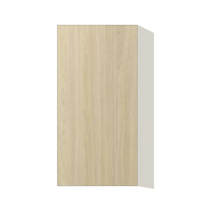 Contemporary 30" tall wall single door cabinet, Barcelona Light Oak door, L-Box (Luxury)