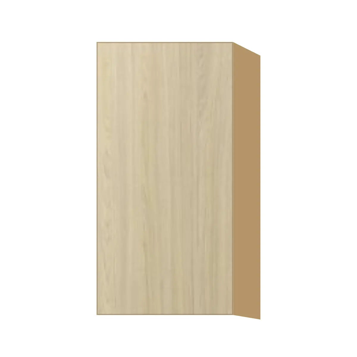 Contemporary 30" tall wall single door cabinet, Barcelona Light Oak door, P-Box (Prestige)