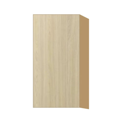 Contemporary 30" tall wall single door cabinet, Barcelona Light Oak door, P-Box (Prestige)
