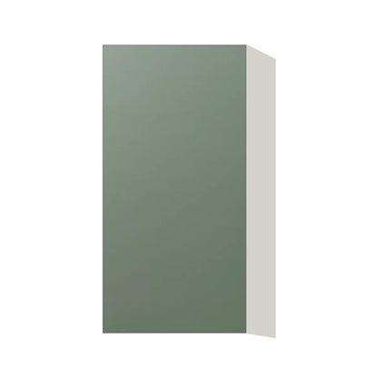 Contemporary 30" tall wall single door cabinet, Bean Paste Green door, L-Box (Luxury)