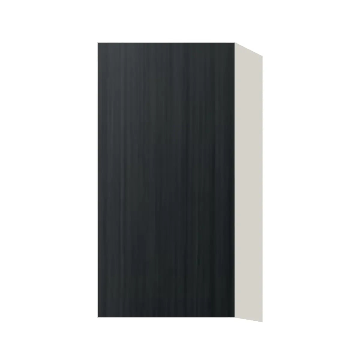 Contemporary 30" tall wall single door cabinet, Black Grain door, L-Box (Luxury)