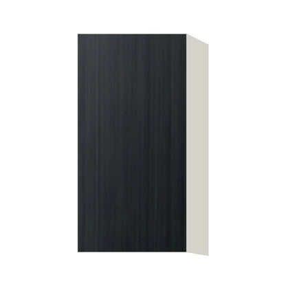 Contemporary 30" tall wall single door cabinet, Black Grain door, L-Box (Luxury)