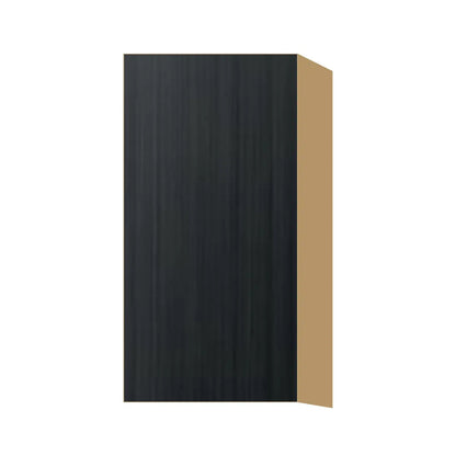 Contemporary 30" tall wall single door cabinet, Black Grain door, P-Box (Prestige)