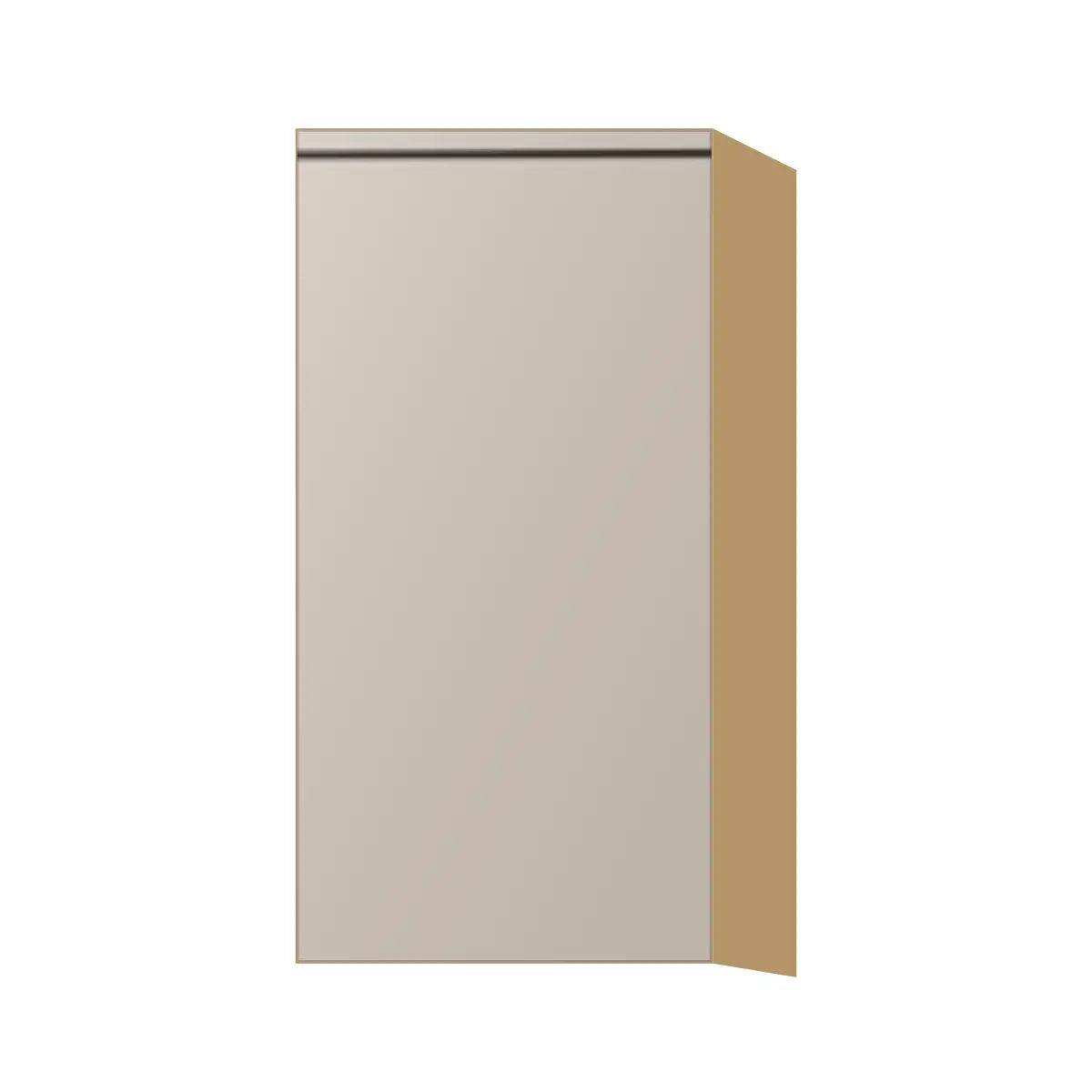 Contemporary 30" tall wall single door cabinet, Cashmere Gray door, P-Box (Prestige)
