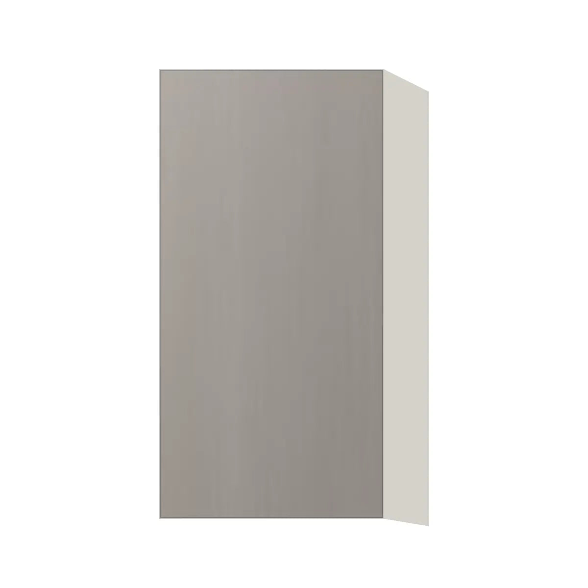 Contemporary 30" tall wall single door cabinet, Fog Oak door, L-Box (Luxury)