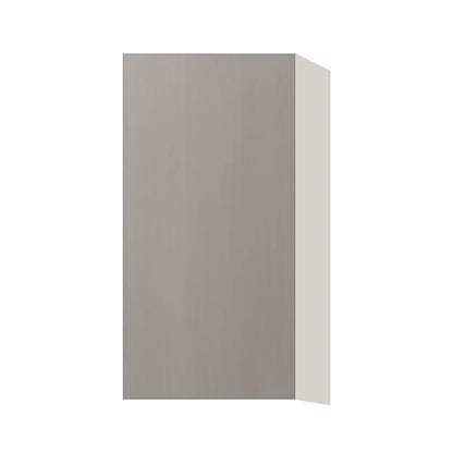 Contemporary 30" tall wall single door cabinet, Fog Oak door, L-Box (Luxury)
