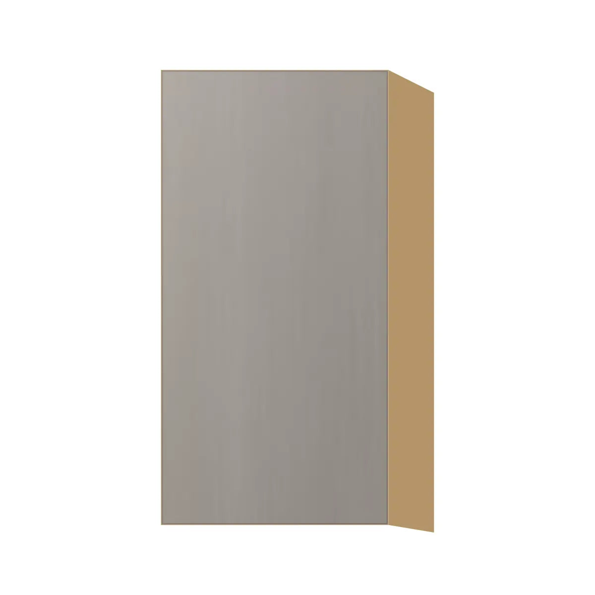Contemporary 30" tall wall single door cabinet, Fog Oak door, P-Box (Prestige)