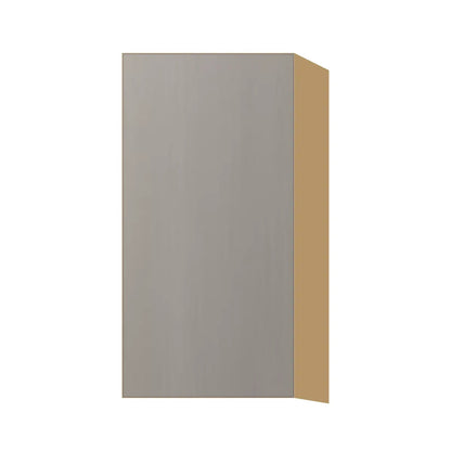 Contemporary 30" tall wall single door cabinet, Fog Oak door, P-Box (Prestige)