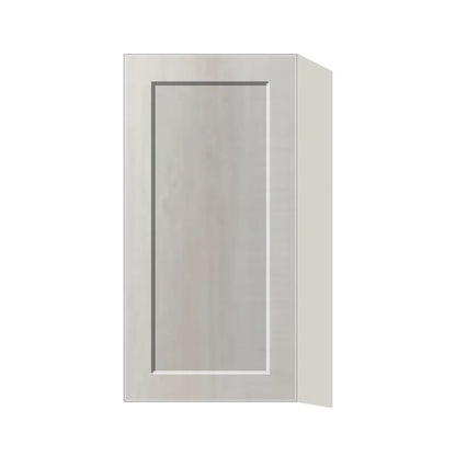 Contemporary 30" tall wall single door cabinet, Genesis Sliced Oak door, L-Box (Luxury)