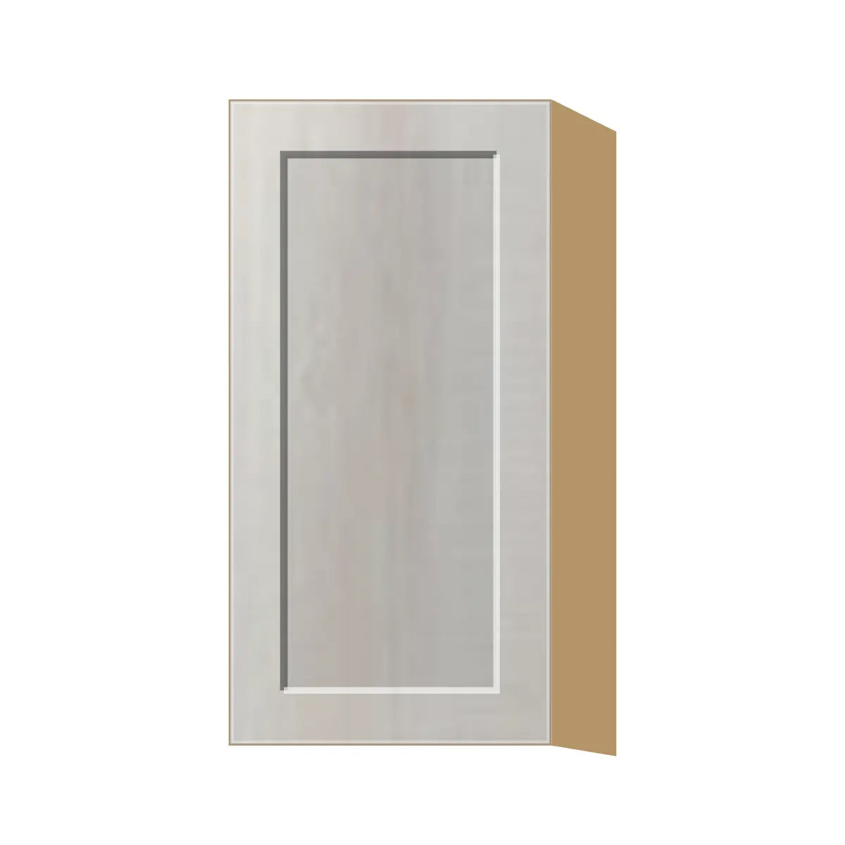 Contemporary 30" tall wall single door cabinet, Genesis Sliced Oak door, P-Box (Prestige)