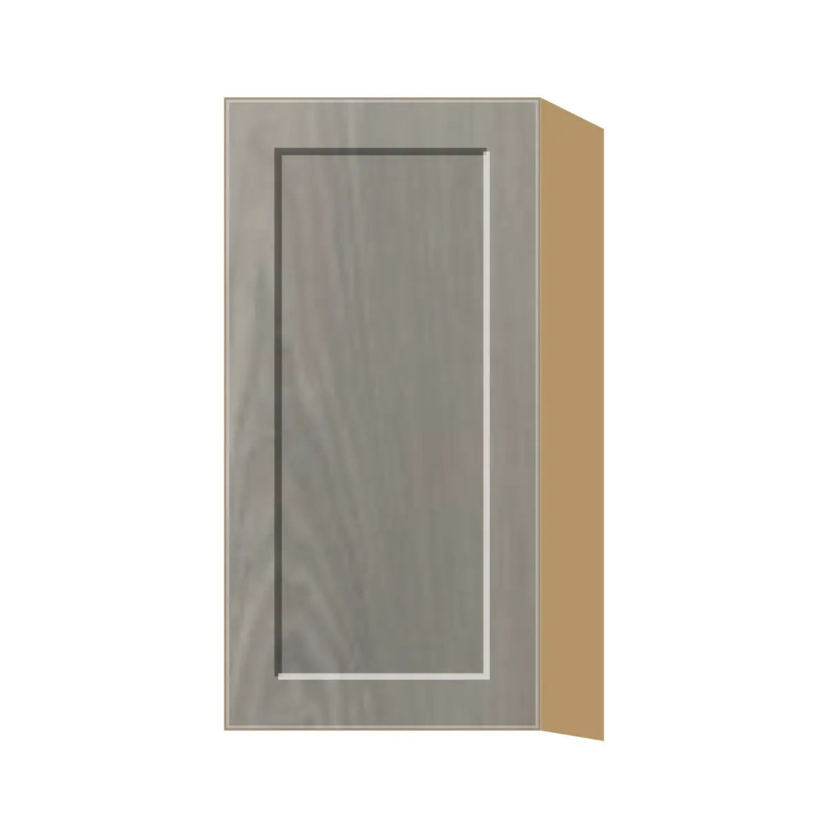 Contemporary 30" tall wall single door cabinet, Genesis Weathered Oak door, P-Box (Prestige)