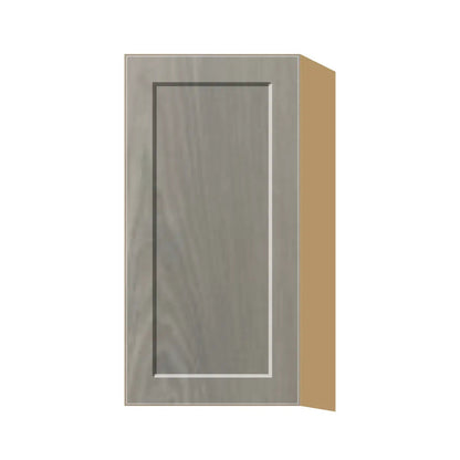 Contemporary 30" tall wall single door cabinet, Genesis Weathered Oak door, P-Box (Prestige)