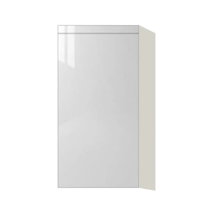 Contemporary 30" tall wall single door cabinet, Glossy White door, L-Box (Luxury)