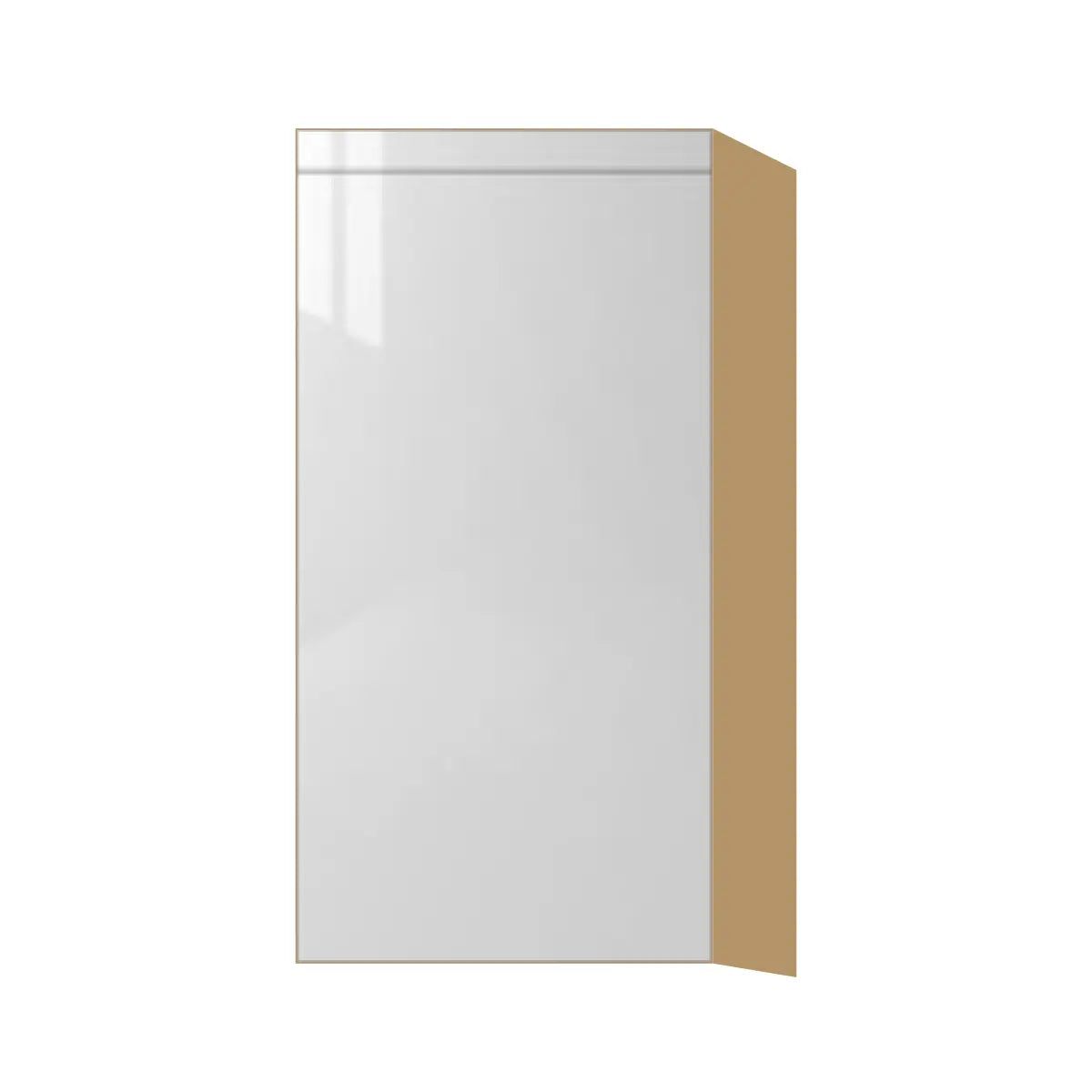 Contemporary 30" tall wall single door cabinet, Glossy White door, P-Box (Prestige)