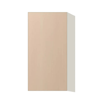 Contemporary 30" tall wall single door cabinet, Maine Oak door, L-Box (Luxury)